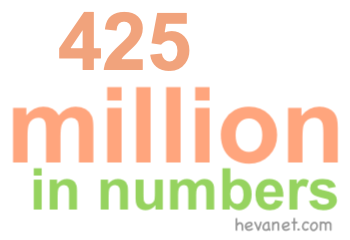 425 million in numbers