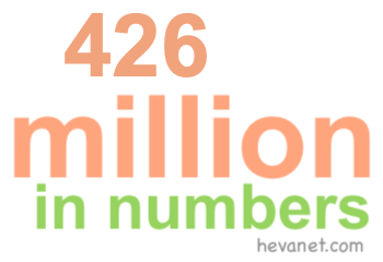 426 million in numbers