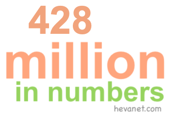 428 million in numbers
