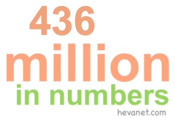 436 million in numbers