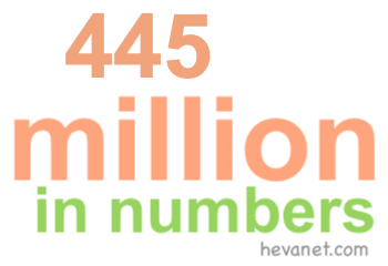 445 million in numbers