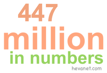447 million in numbers 447 million in numbers