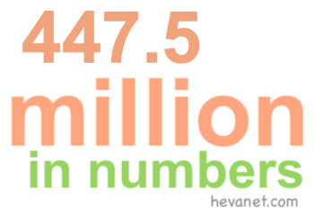 447.5 million in numbers