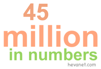 45 million in numbers