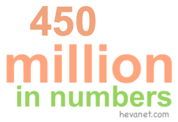 450 million in numbers
