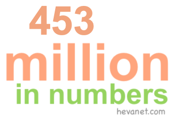 453 million in numbers 453 million in numbers