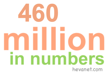 460 million in numbers 460 million in numbers