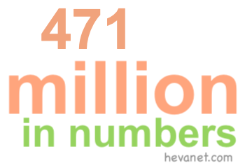 471 million in numbers