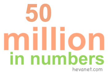 50 million in numbers
