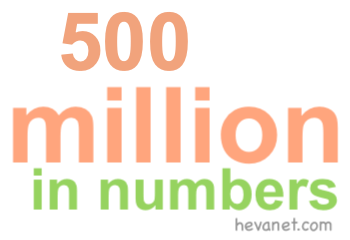 500 million in numbers