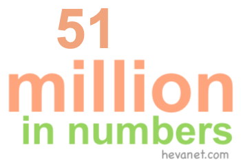 51 million in numbers