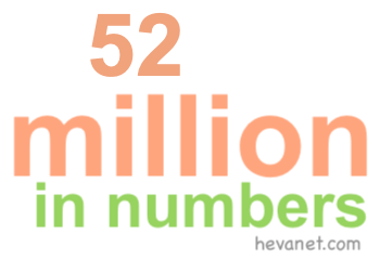 52 million in numbers