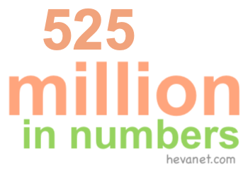 525 million in numbers 525 million in numbers