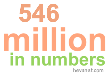 546 million in numbers 546 million in numbers