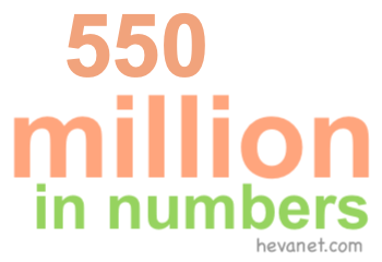 550 million in numbers 550 million in numbers