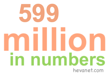 599 million in numbers