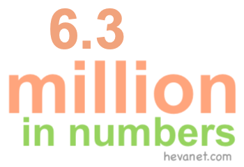 6.3 million in numbers