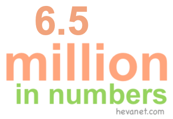 6.5 million in numbers