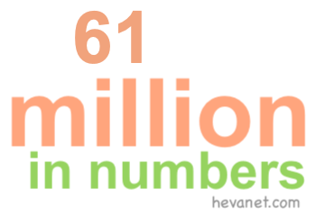 61 million in numbers