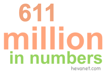 611 million in numbers 611 million in numbers