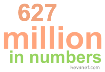 627 million in numbers