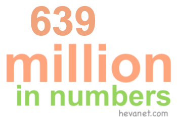 639 million in numbers