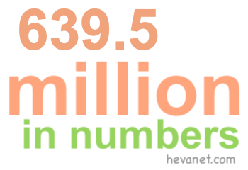 639.5 million in numbers