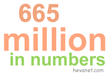 665 million in numbers
