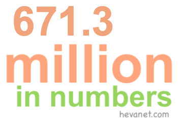 671.3 million in numbers