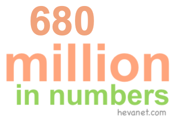 680 million in numbers