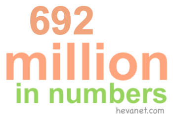 692 million in numbers