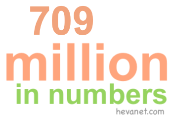 709 million in numbers