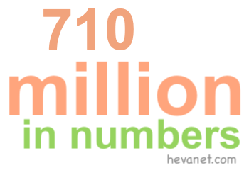 710 million in numbers