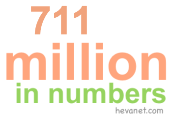 711 million in numbers