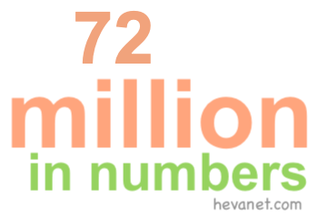 72 million in numbers 72 million in numbers