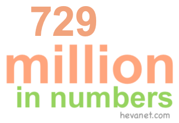 729 million in numbers