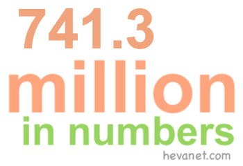 741.3 million in numbers 741.3 million in numbers