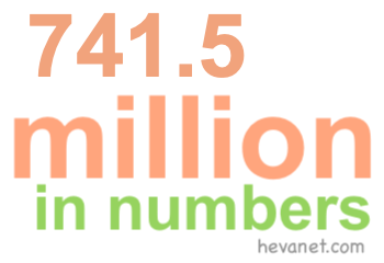 741.5 million in numbers 741.5 million in numbers