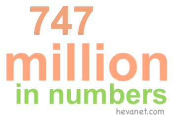 747 million in numbers