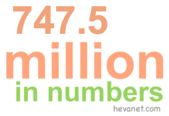 747.5 million in numbers