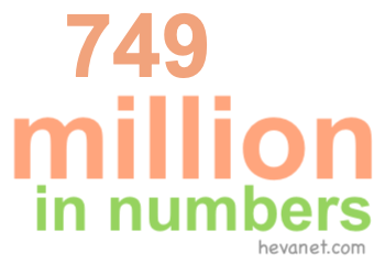 749 million in numbers