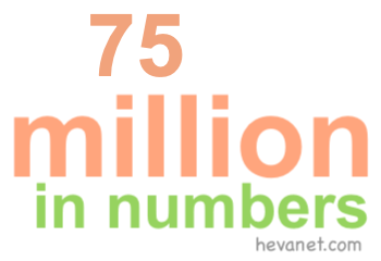 75 million in numbers