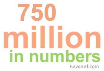 750 million in numbers 750 million in numbers