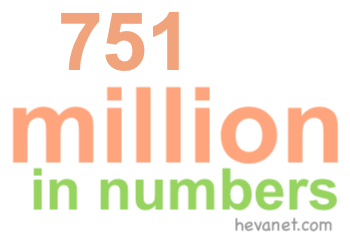 751 million in numbers
