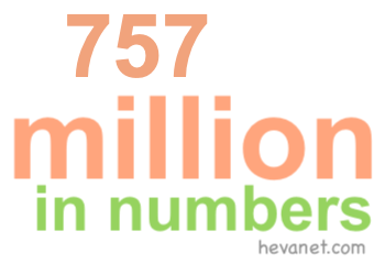 757 million in numbers