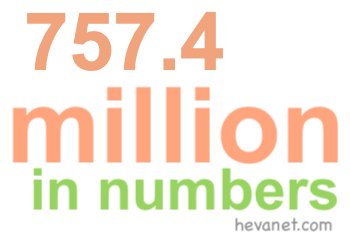 757.4 million in numbers 757.4 million in numbers