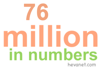 76 million in numbers