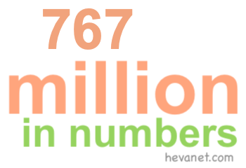 767 million in numbers