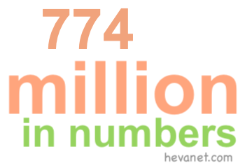 774 million in numbers