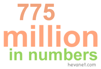 775 million in numbers
